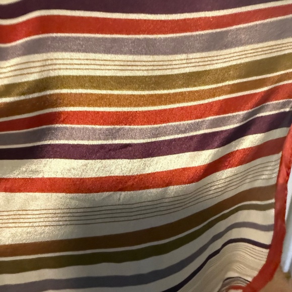 Vintage Oscar De La Renta Silk Rectangular Stripes Scarf 51.5 x 10 - Picture 5 of 8